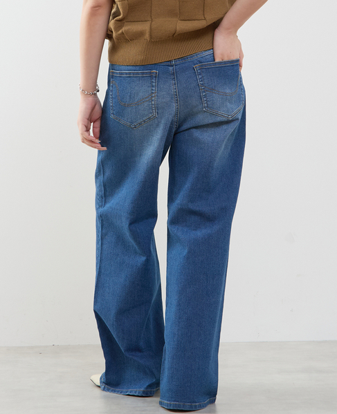 ストレッチワイドデニム 詳細画像 インディゴブルー 3