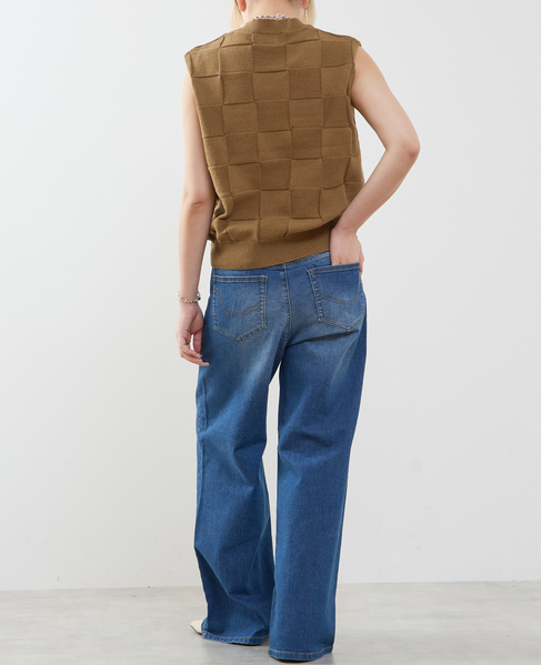 ストレッチワイドデニム 詳細画像 インディゴブルー 5