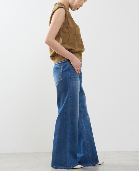 ストレッチワイドデニム 詳細画像 インディゴブルー 6