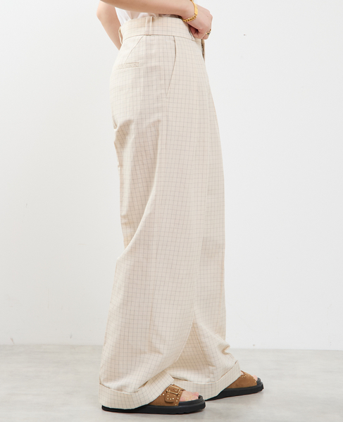 【A_ /エース】ダブルヘム 2タックパンツ 詳細画像 ベージュ系その他 2