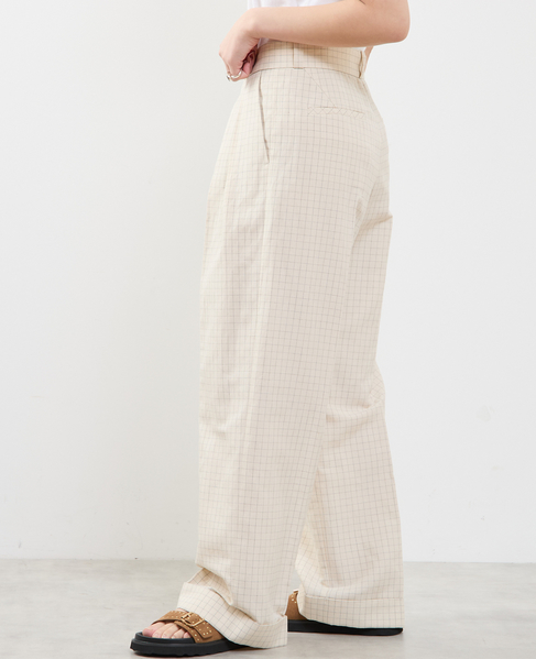 【A_ /エース】ダブルヘム 2タックパンツ 詳細画像 ベージュ系その他 3