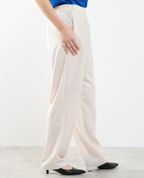 【A_/エース】ダブルクロステーパードパンツ 詳細画像 オフホワイト 3