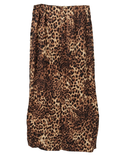 上品な光沢感のIラインスカート 詳細画像 レオパード 13