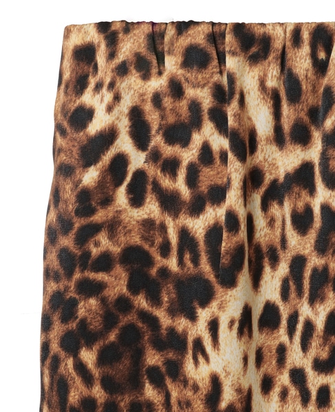 上品な光沢感のIラインスカート 詳細画像 レオパード 16