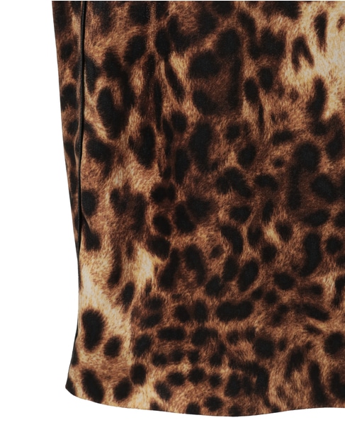 上品な光沢感のIラインスカート 詳細画像 レオパード 17