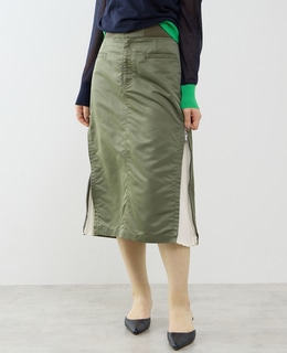 ≪撥水加工≫ミリタリーデザインサイドプリーツスカート