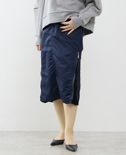 ≪撥水加工≫ミリタリーデザインサイドプリーツスカート