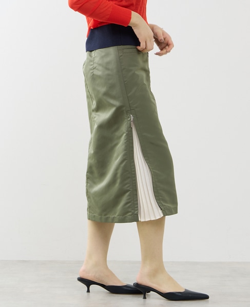 ≪撥水加工≫ミリタリーデザインサイドプリーツスカート 詳細画像 カーキ 10