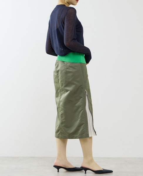 ≪撥水加工≫ミリタリーデザインサイドプリーツスカート 詳細画像 カーキ 14