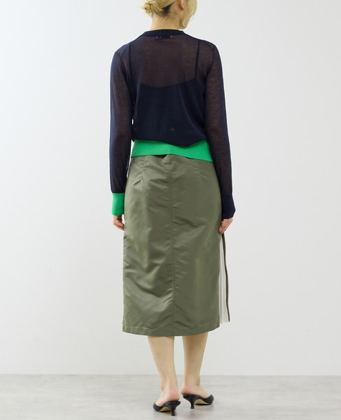 ≪撥水加工≫ミリタリーデザインサイドプリーツスカート 詳細画像 カーキ 16