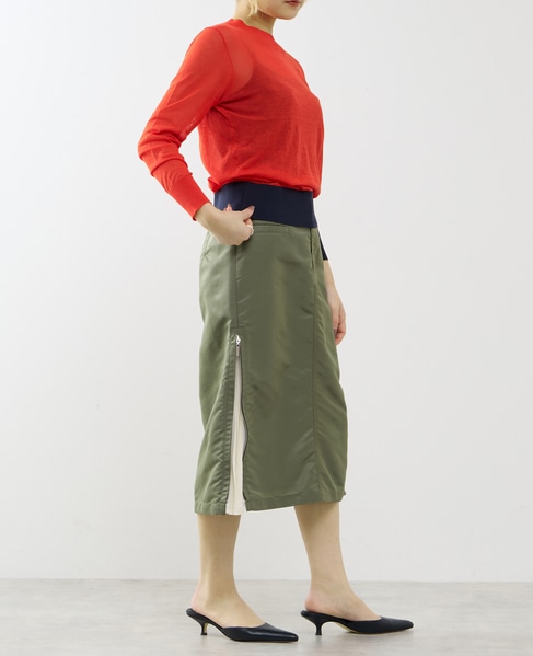 ≪撥水加工≫ミリタリーデザインサイドプリーツスカート 詳細画像 カーキ 18