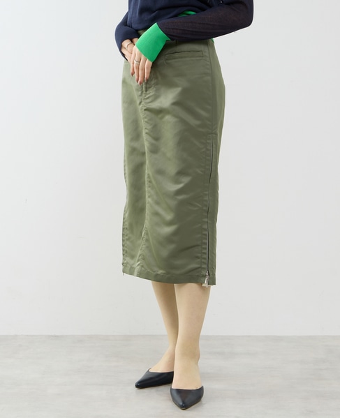 ≪撥水加工≫ミリタリーデザインサイドプリーツスカート 詳細画像 カーキ 5