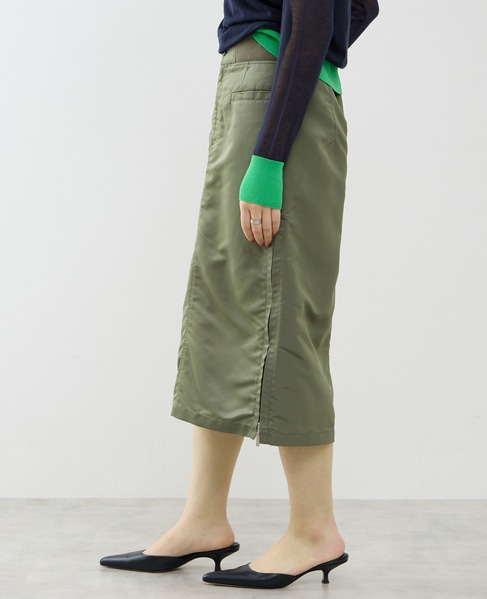 ≪撥水加工≫ミリタリーデザインサイドプリーツスカート 詳細画像 カーキ 6