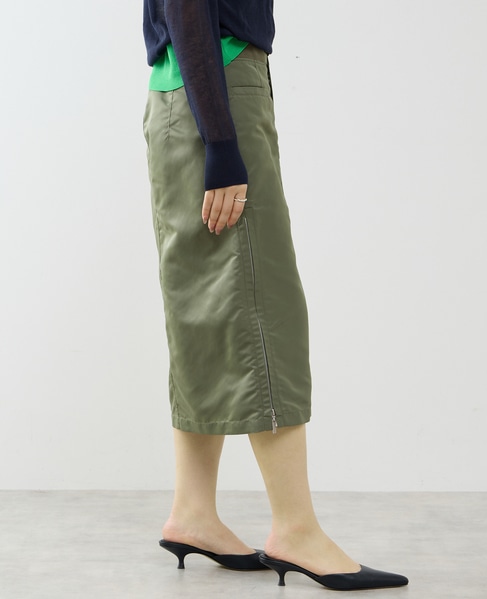 ≪撥水加工≫ミリタリーデザインサイドプリーツスカート 詳細画像 カーキ 9