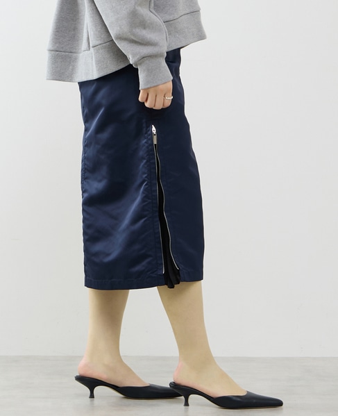 ≪撥水加工≫ミリタリーデザインサイドプリーツスカート 詳細画像 ネイビー 3