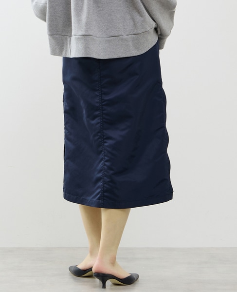≪撥水加工≫ミリタリーデザインサイドプリーツスカート 詳細画像 ネイビー 8