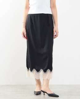 裾レースギャザースカート