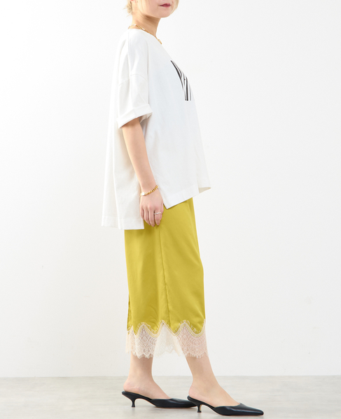 裾レースギャザースカート 詳細画像 イエロー 10