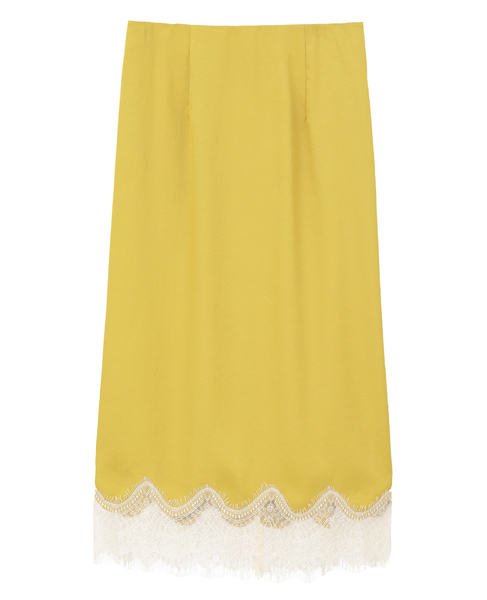 裾レースギャザースカート 詳細画像 イエロー 12