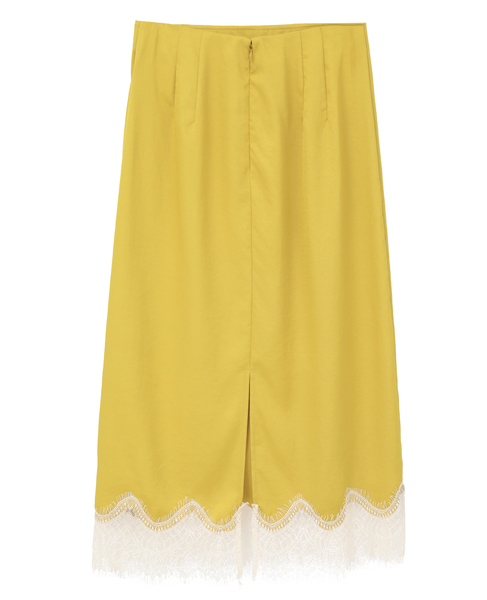 裾レースギャザースカート 詳細画像 イエロー 13