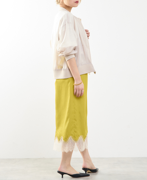 裾レースギャザースカート 詳細画像 イエロー 6