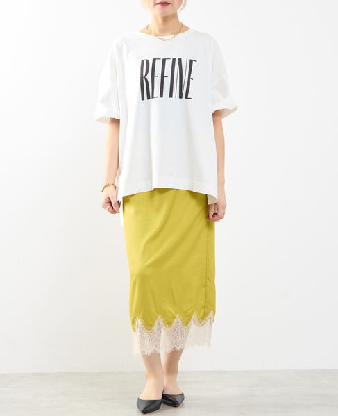 裾レースギャザースカート 詳細画像 イエロー 8