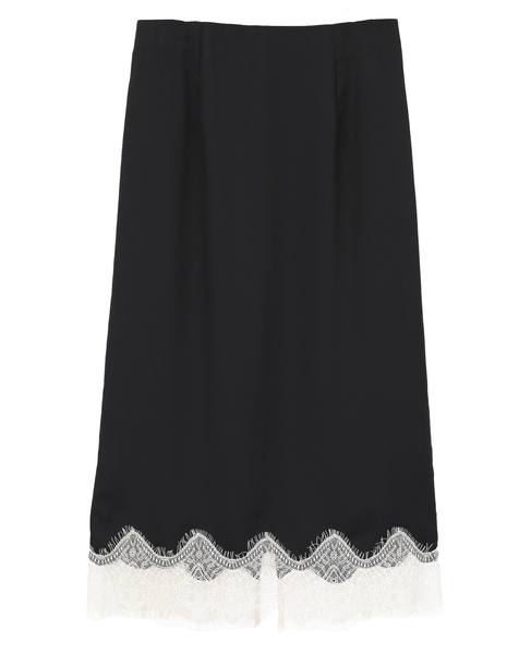 裾レースギャザースカート 詳細画像 ブラック 14