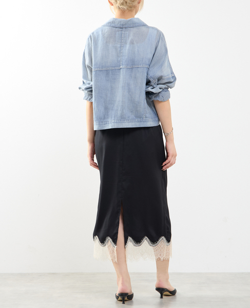 裾レースギャザースカート 詳細画像 ブラック 8