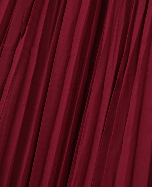 【A_/エース】ウエストゴムワッシャープリーツスカート 詳細画像 ボルドー 6