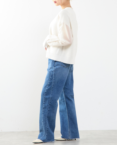 袖布帛ニットカーディガン 詳細画像 オフホワイト 6