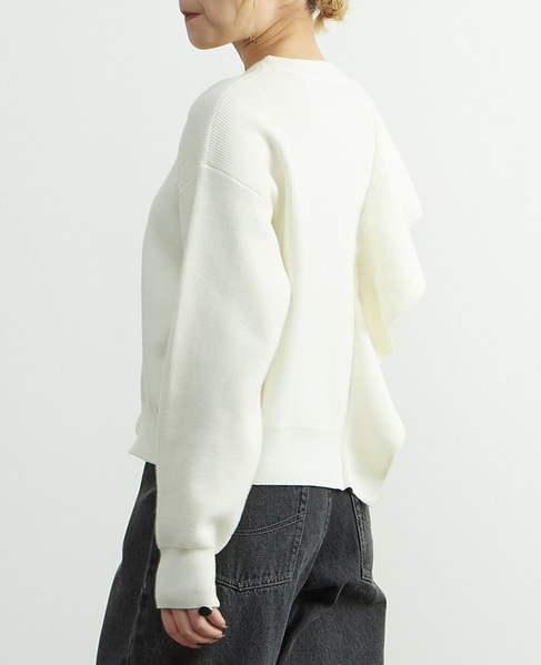 フリル付きニット 詳細画像 オフホワイト 2