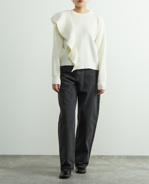 フリル付きニット 詳細画像 オフホワイト 4