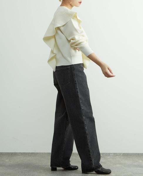 フリル付きニット 詳細画像 オフホワイト 5