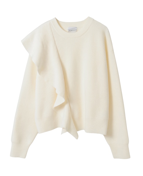 フリル付きニット 詳細画像 オフホワイト 8