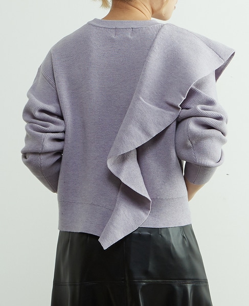フリル付きニット 詳細画像 ラベンダー 3