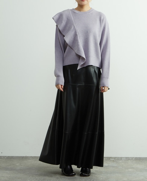 フリル付きニット 詳細画像 ラベンダー 4