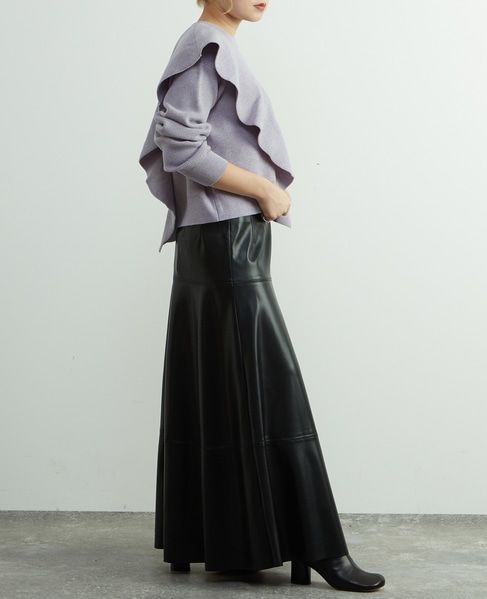 フリル付きニット 詳細画像 ラベンダー 6