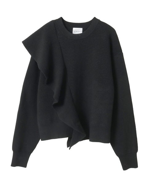 フリル付きニット 詳細画像 ブラック 10