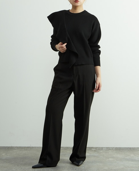 フリル付きニット 詳細画像 ネイビー 5