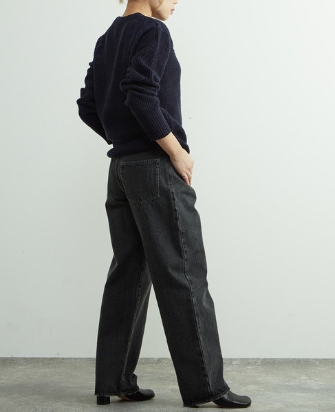 レースパッチ付きワッフルニット 詳細画像 ネイビー 5