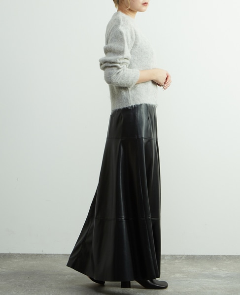 【A_/エース】アルパカ混クルーネックニット 詳細画像 杢グレー 7