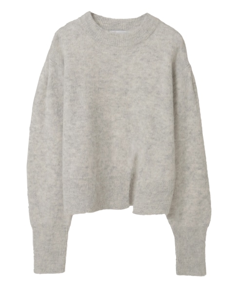 【A_/エース】アルパカ混クルーネックニット 詳細画像 杢グレー 8