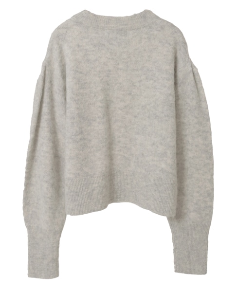 【A_/エース】アルパカ混クルーネックニット 詳細画像 杢グレー 9