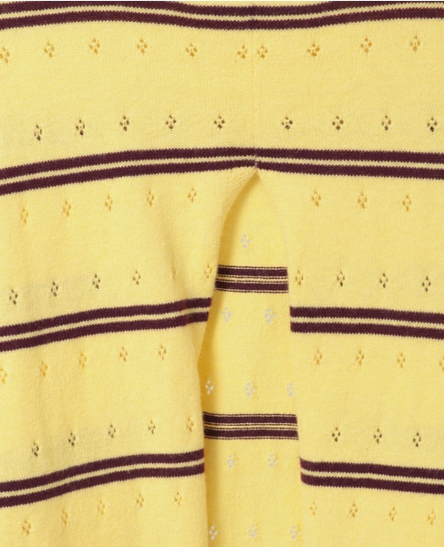 【A_/エース】コットンカシミアボーダーニット 詳細画像 イエロー系その他 13