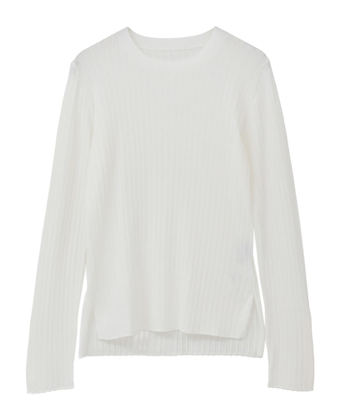 サイドスリットリプニット 詳細画像 ホワイト 10