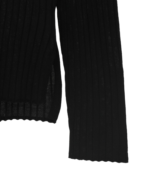 サイドスリットリプニット 詳細画像 ブラック 13