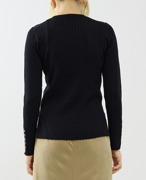 サイドスリットリプニット 詳細画像 ブラック 3