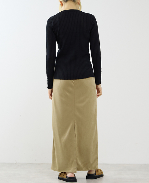 サイドスリットリプニット 詳細画像 ブラック 8