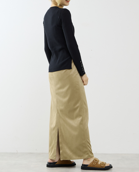 サイドスリットリプニット 詳細画像 ブラック 9