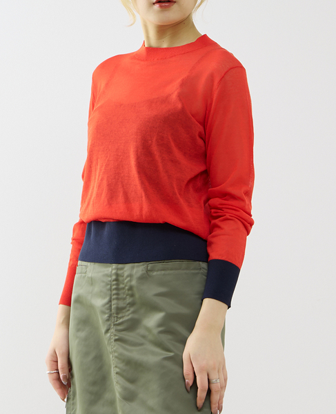 【A_/エース】ハイゲージニットプルオーバープルオーバー 詳細画像 レッド 1